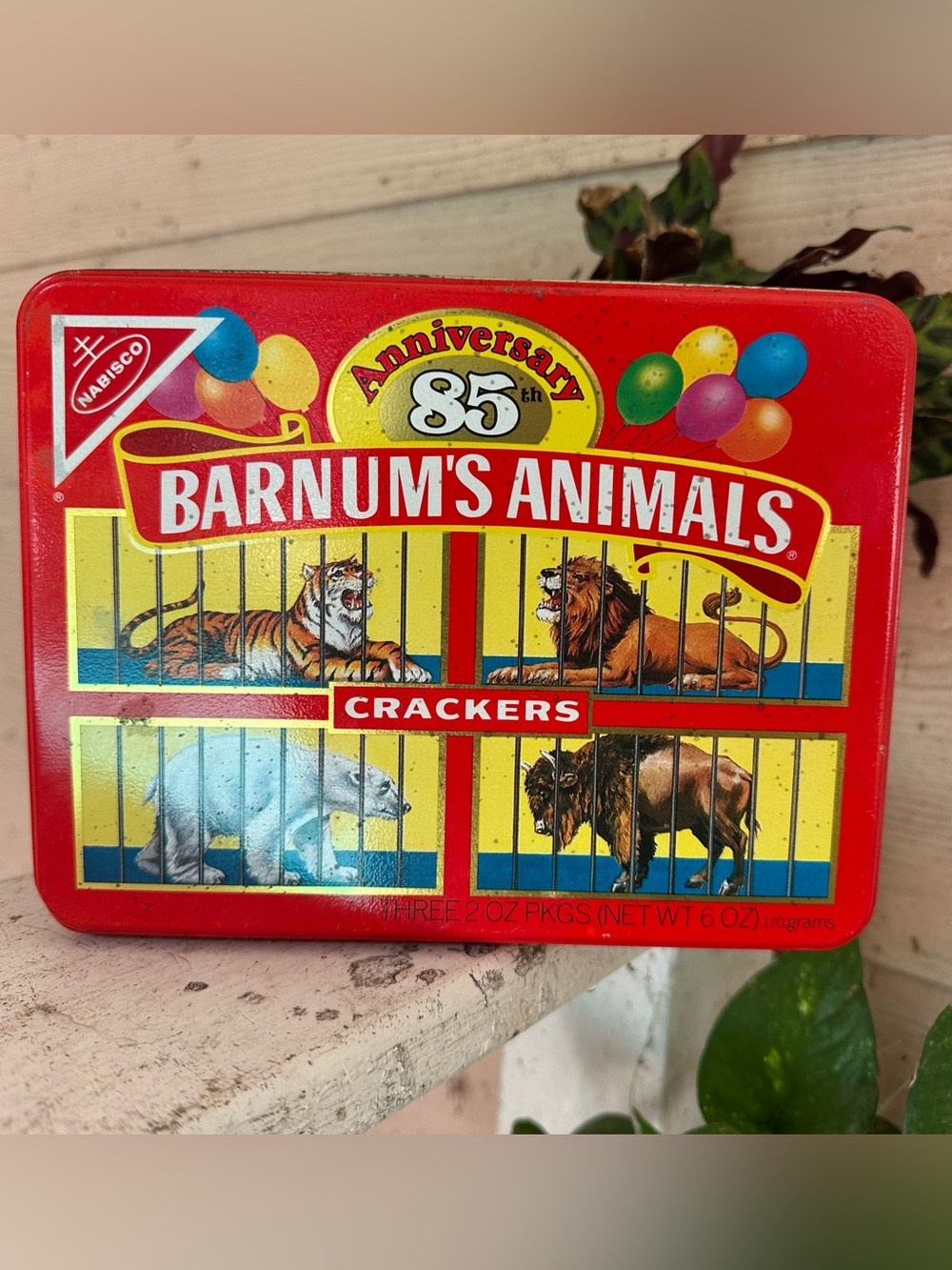 Vintage 1987 Nabisco Barnum’s Animals Crackers 85th Anniversary Collectible Tin